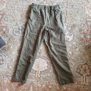 J. Crew Men's Pier Pant in Cotton-Linen Blend, Size Small, Olive